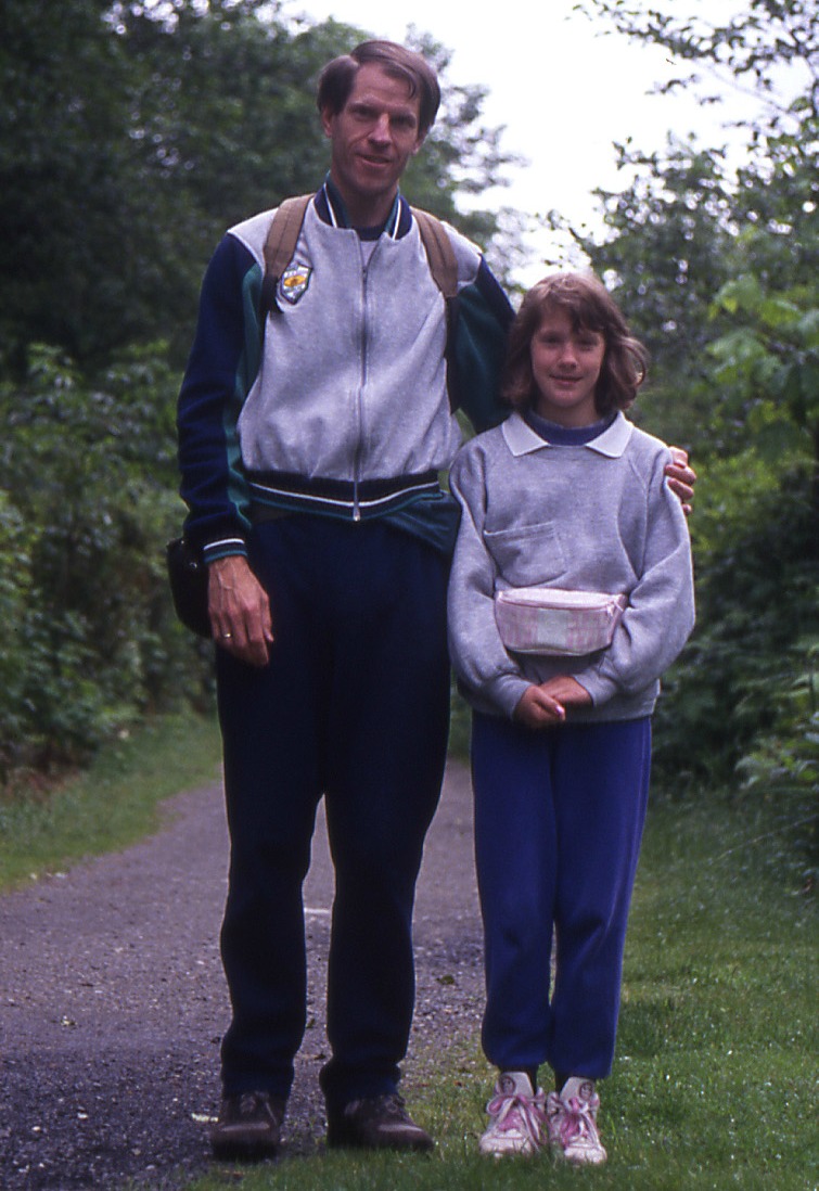 Me with my first Trekker, my dad, in 1991. Don't worry, fanny packs are not required for Trekkers.